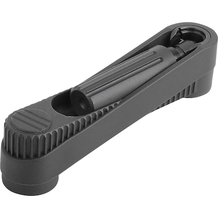 Kipp Crank Handle Size:1, Safety, Square Socket, Sw=8, A=80, H=84, 2, Thermoplastic, Comp:Thermoplastic K0268.2108